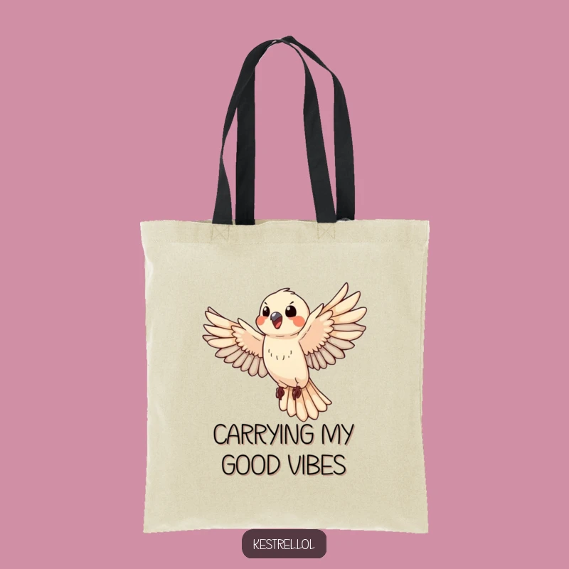 Funny Happy Kestrel Tote Bag: Carry Your Joyful Flight Gift