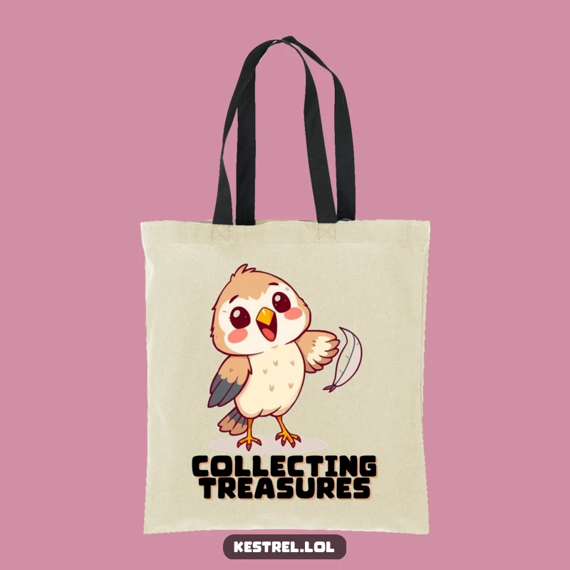 Funny Kestrel Tote Bag - Feather Chase Accessory and Gift