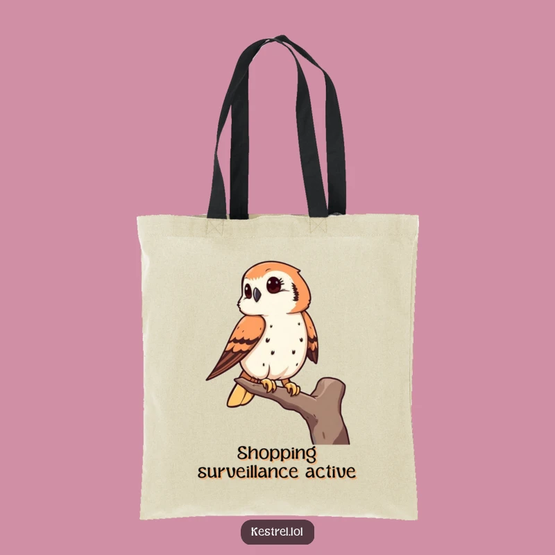 Funny Kestrel Tote Bag: Keen Observer's Carry-All, Humorous Bird Accessory