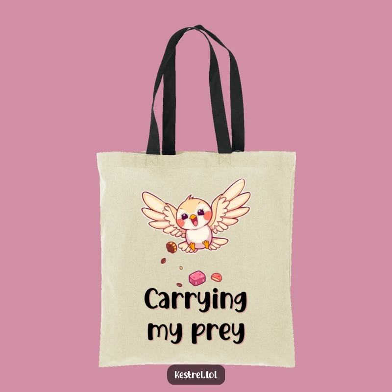 Funny Kestrel Treat Dive Tote Bag - Eco-Friendly Gift for Bird Lovers