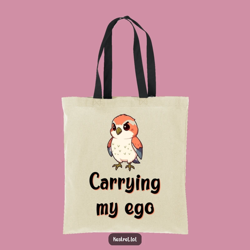 Funny Proud Kestrel Tote Bag: Determined Style, Puffed Chest