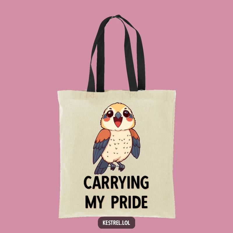 Funny Thrilled Kestrel Tote Bag - Carry Your Pride Proudly!